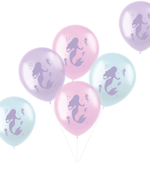 Luftballon Set Mermaid Farbmix Transparent Teilig