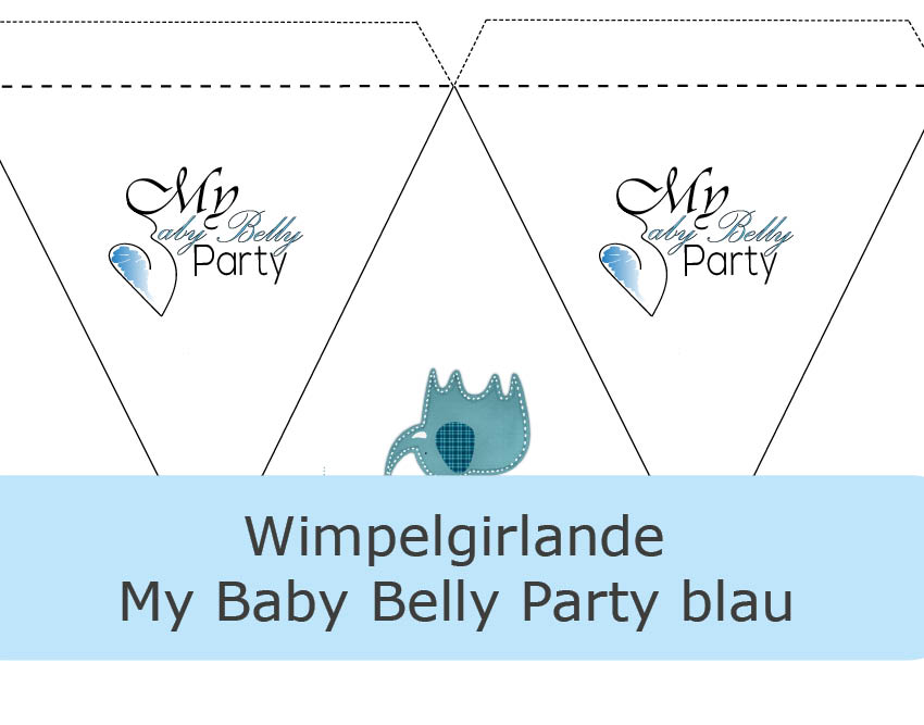 Babyparty-Wimpelgirlande zum kostenlosen Download