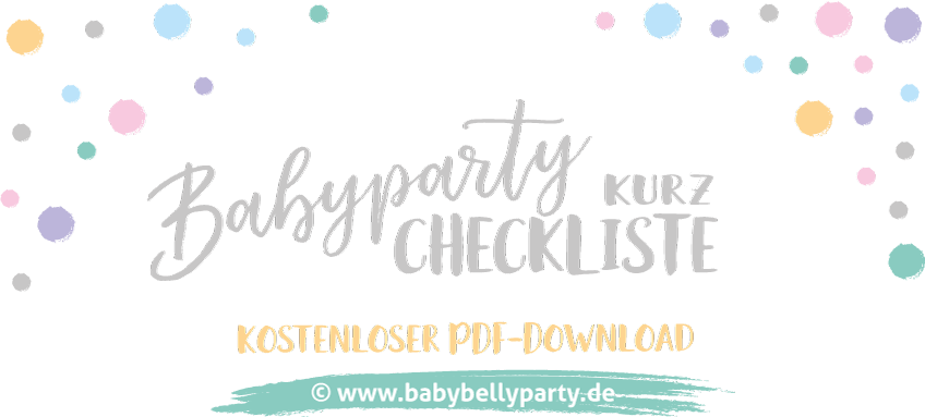 Babyparty Checkliste zum kostenlosen Download