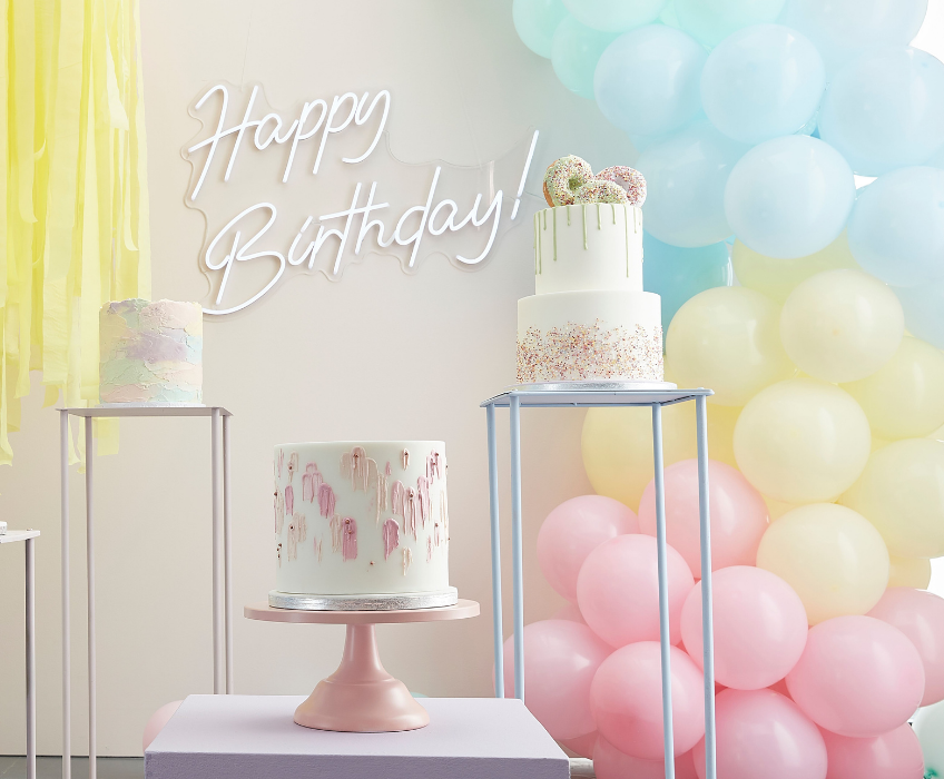 Ob zur Babyparty oder zum 1. Geburtstag - in Pastelltönen ist deine Ballongirlande einfach nur süß