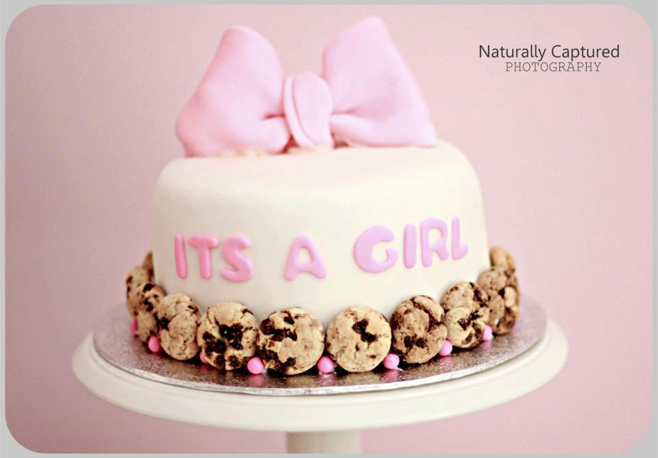 Its a Girl Torte mit Mini Cookies von Takes the Cake Decorating