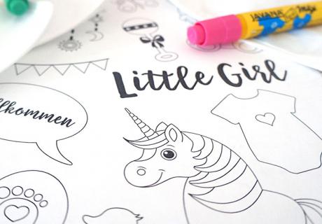 Little Girl - Süße Motive zum gratis Download für eure Babyparty Spiele