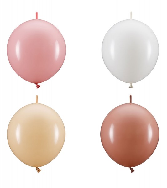 Kettenballons - rosa, dusty rose, weiß, nude - 20 Stück