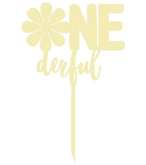 Dein Cake-Topper aus Acryl "One-derful" - Farbwahl